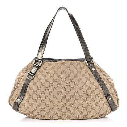 Gucci Monogram Medium Abbey Shoulder Bag Pewter 1 of 10
