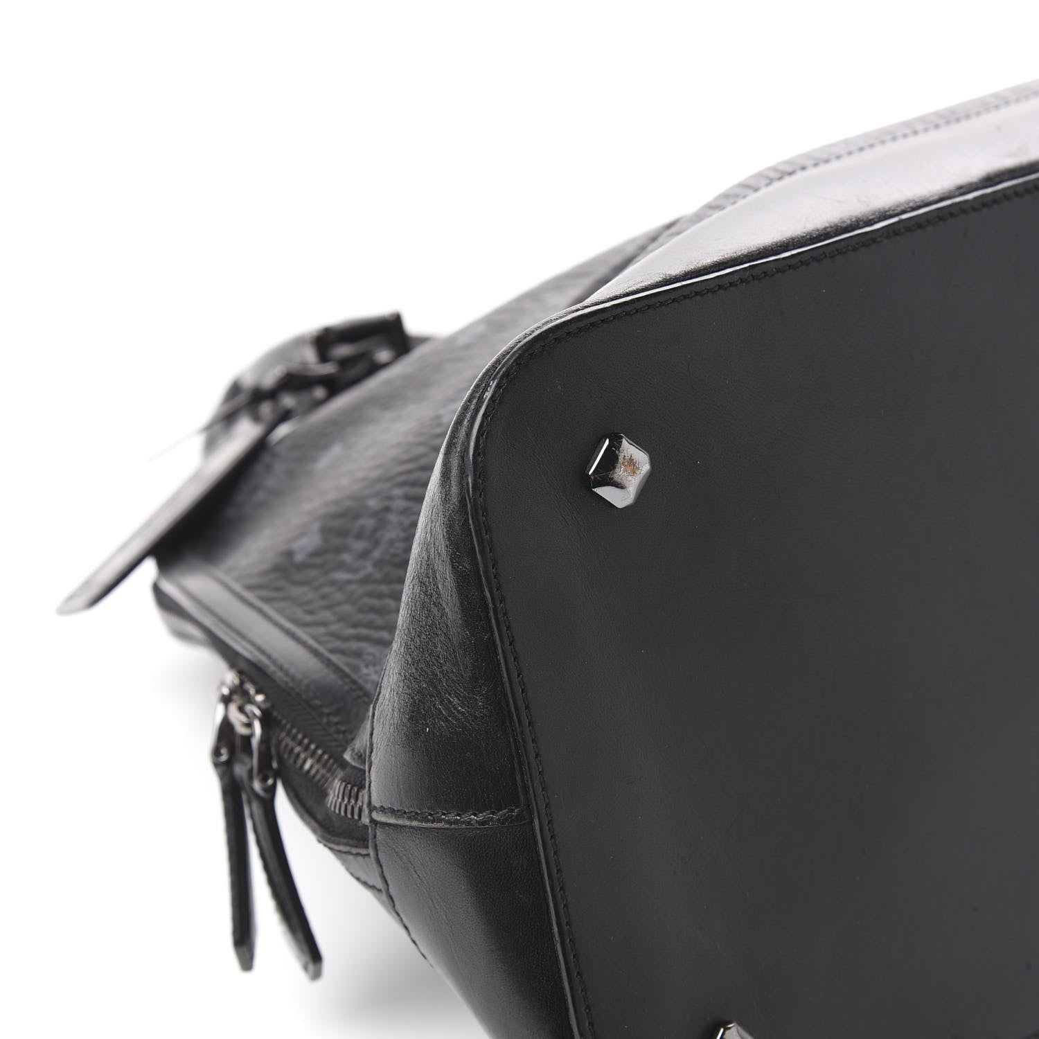 MCM Visetos Heritage Bowler Bag Black 7 of 11