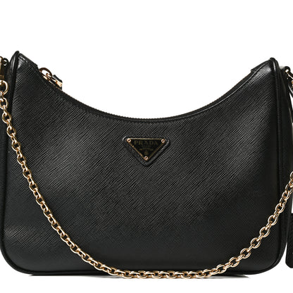 Prada Saffiano Lux Re-Edition 2005 Shoulder Bag Black 12 of 17