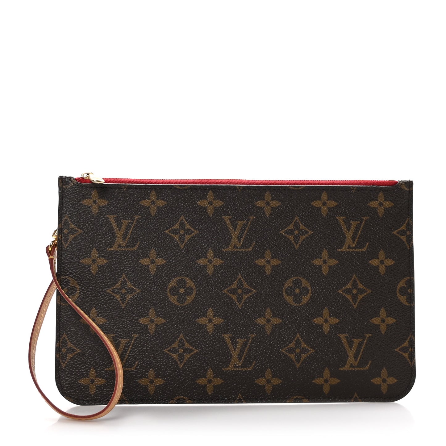 LOUIS VUITTON Monogram Neverfull MM GM Pochette Cherry