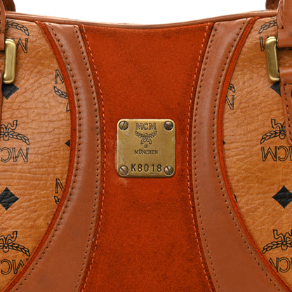 MCM Visetos Satchel Cognac 6 of 10