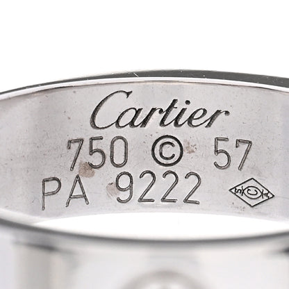 Cartier 18K White Gold 3 Diamond 5.5mm LOVE Ring 57 8 4 of 4