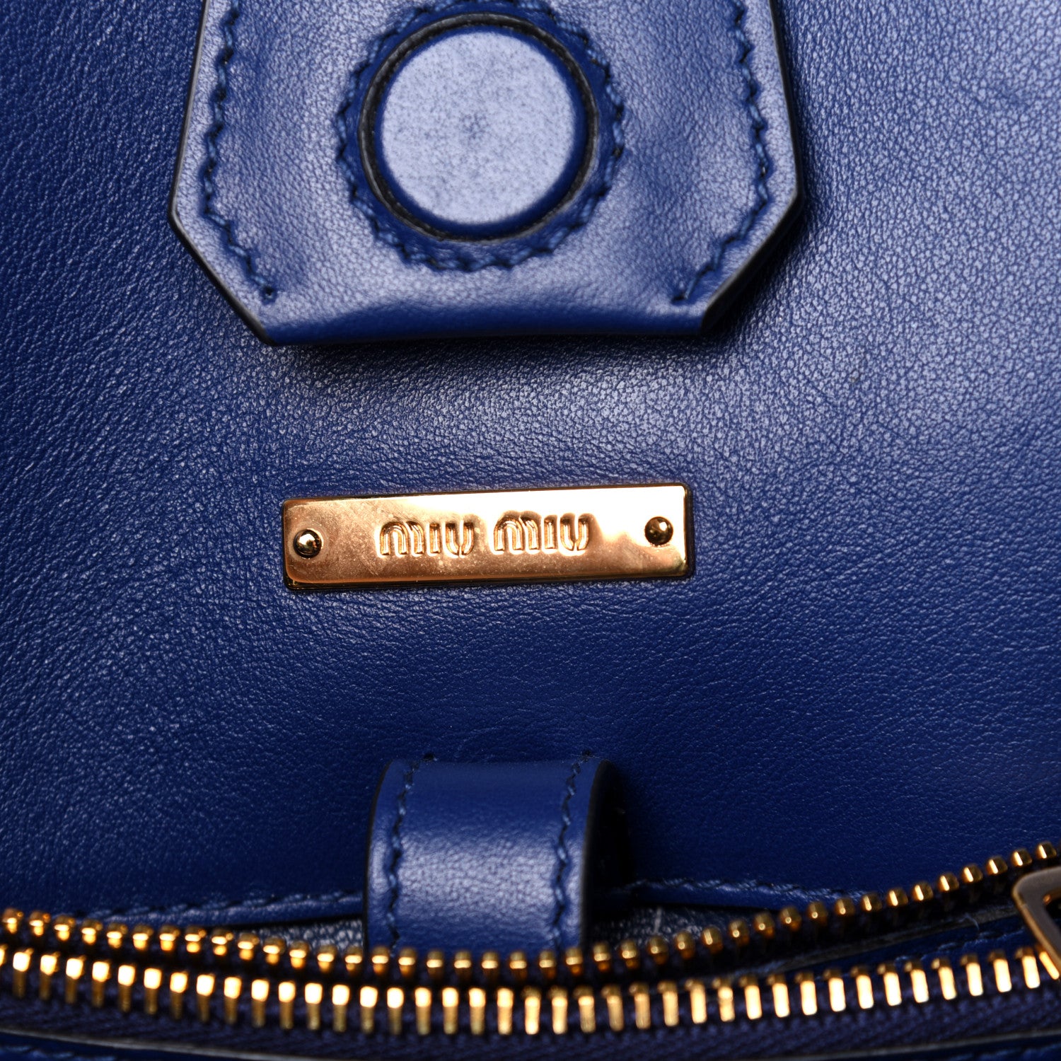 Miu Miu Vitello Soft Tote Inchiostro 10 of 20
