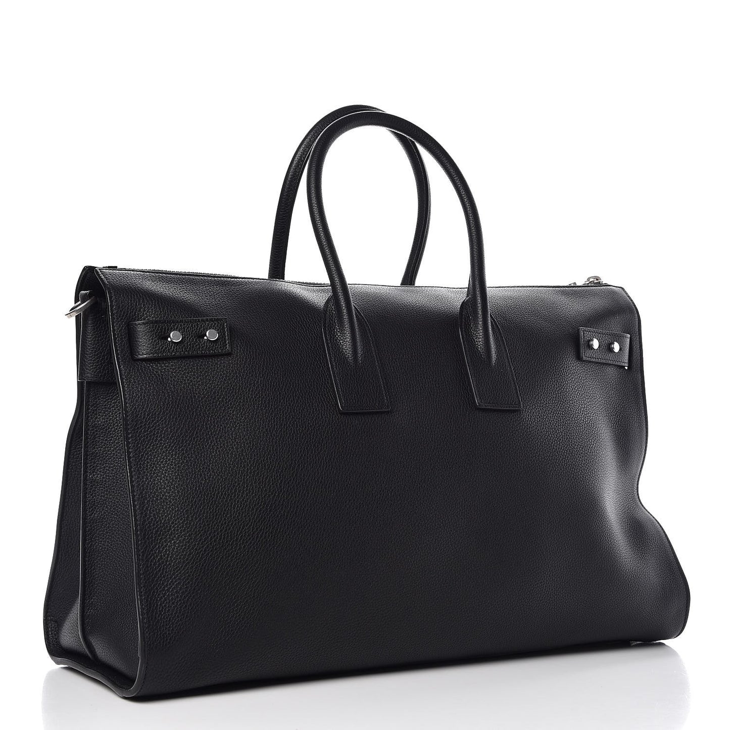 Grained Calfskin Medium Souple Sac De Jour Duffle Black