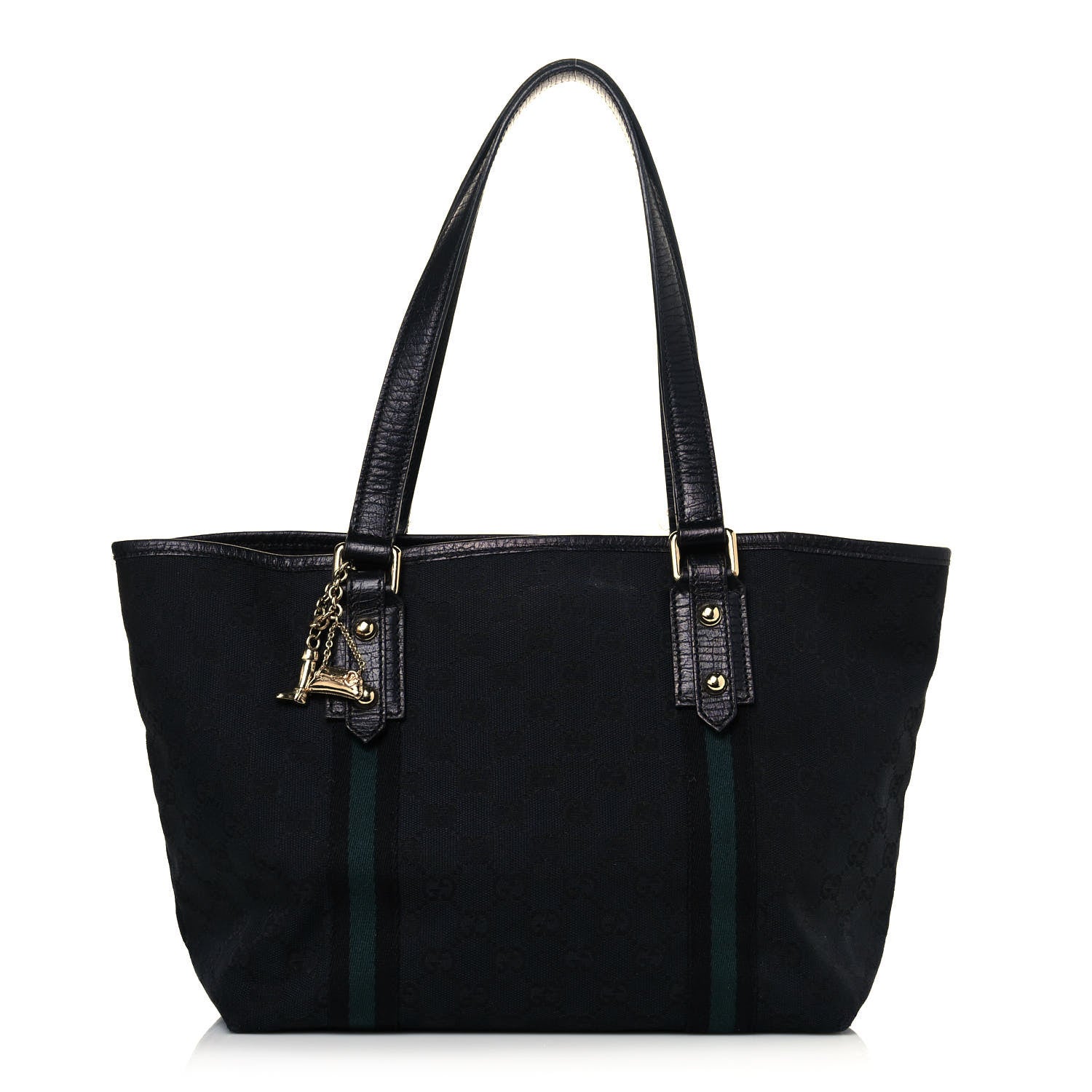 Gucci Monogram Medium Jolicoeur Tote Black 1 of 12