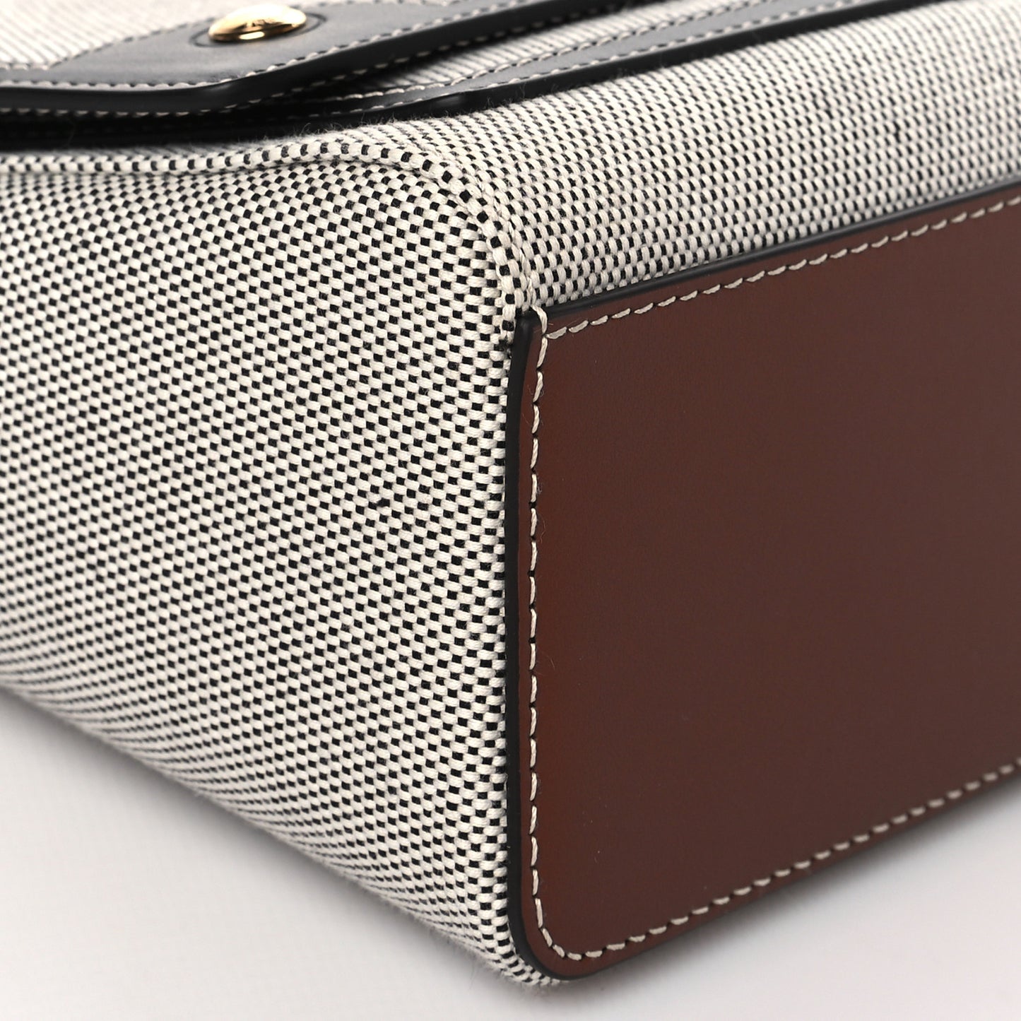 Canvas Horseferry Print Note Crossbody Bag Grey Black