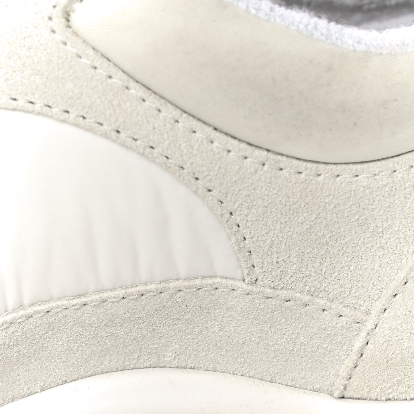 Suede Calfskin Fabric CC Sneakers 39.5 White