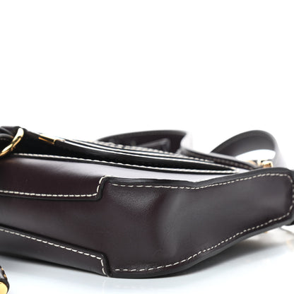 Chloe Shiny Calfskin Small Marcie Saddle Shoulder Bag Black Raisin 8 of 8