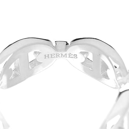 Hermes Sterling Silver PM Chaine d'Ancre Enchainee Band Ring 54 7 4 of 9