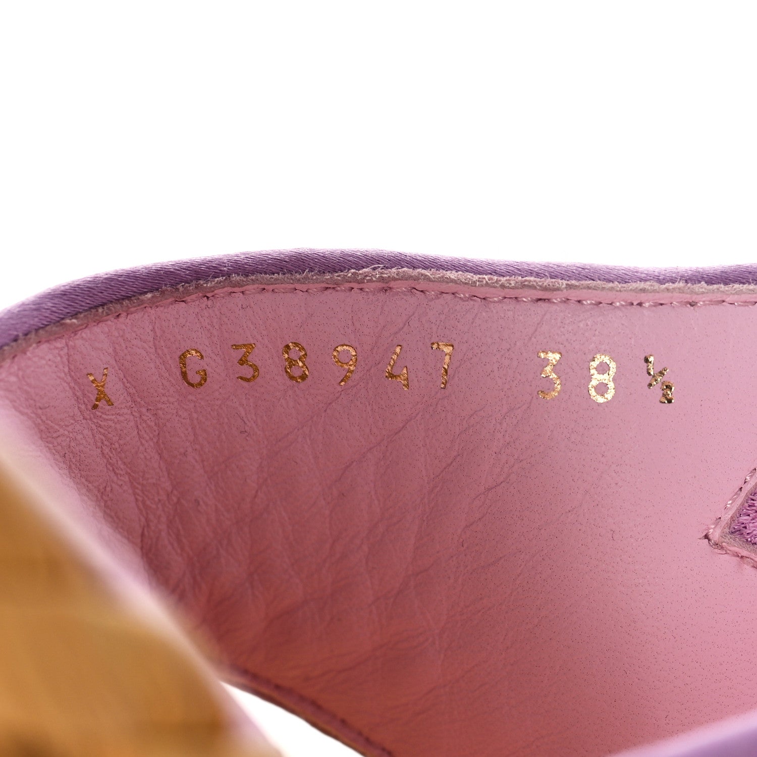 Chanel Tweed CC Thong Sandals 38.5 Light Purple Pink Red 6 of 11