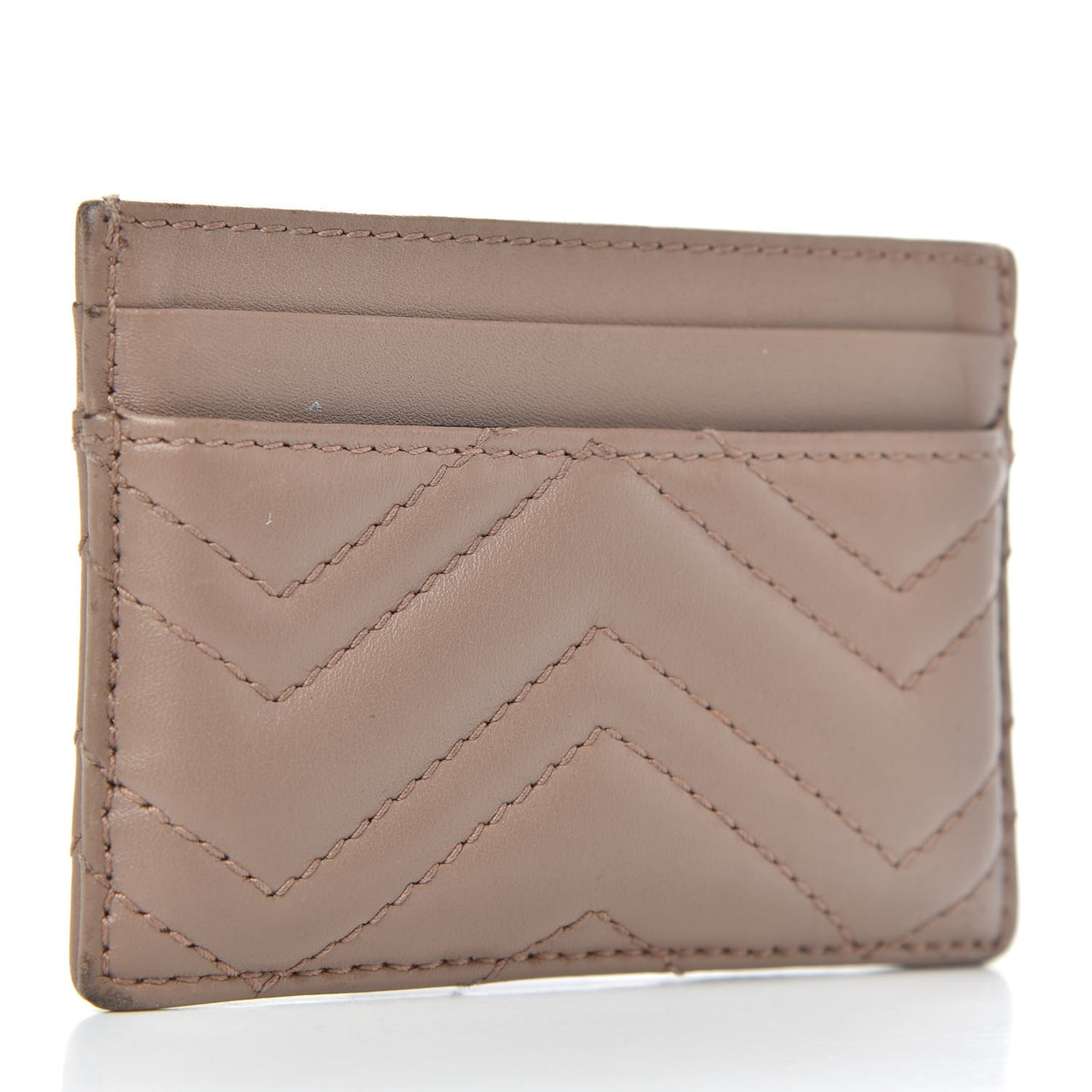 Calfskin Matelasse GG Marmont Card Holder Porcelain Rose