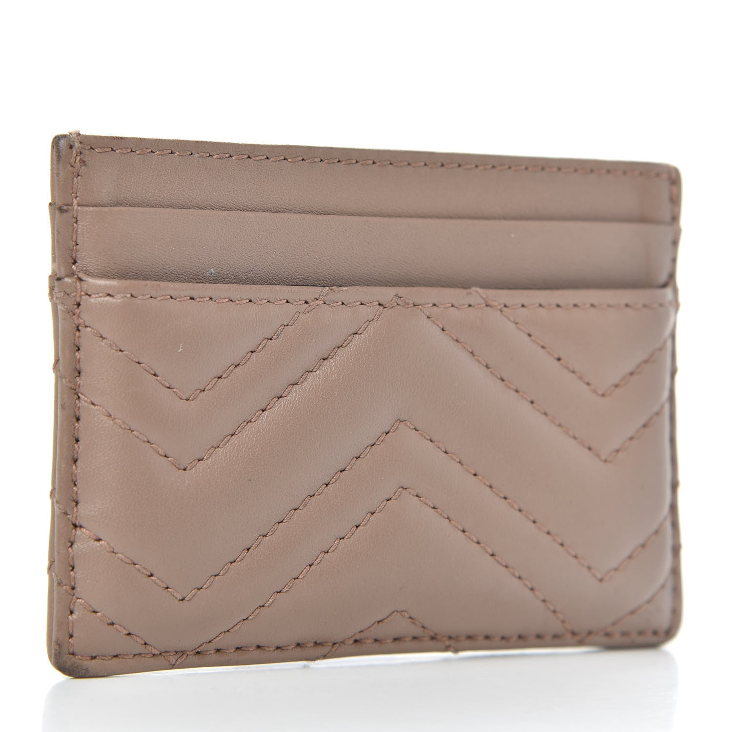 Gucci Calfskin Matelasse GG Marmont Card Holder Porcelain Rose 3 of 9