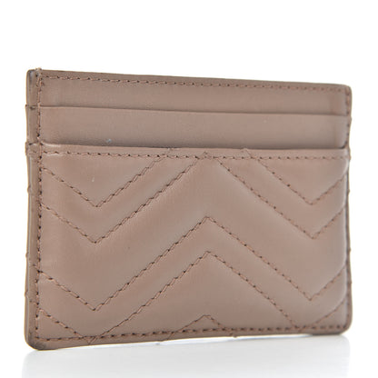 Gucci Calfskin Matelasse GG Marmont Card Holder Porcelain Rose 3 of 9