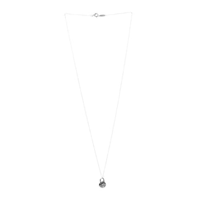 Tiffany Sterling Silver Diamond 1837 Circle Lock Necklace 3 of 4