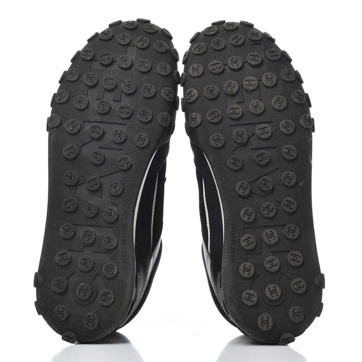 Chanel Calfskin Mesh Lycra Sneakers 39 Black 5 of 22