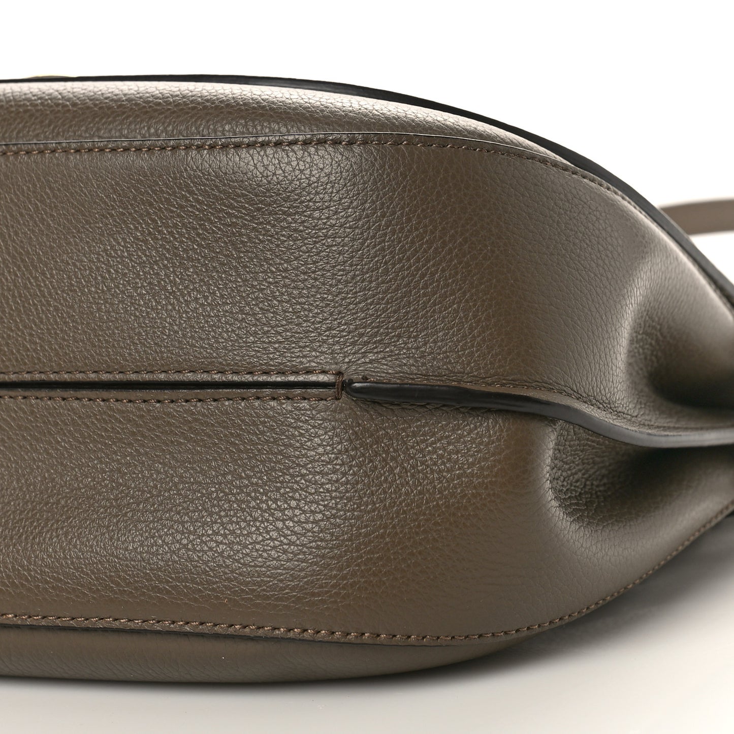 Small Classic Grain Calfskin Amberley Satchel Solid Grey