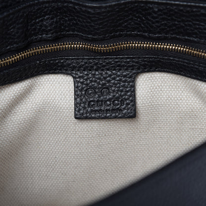 Gucci Pebbled Calfskin Medium Soho Flap Crossbody Black 8 of 9