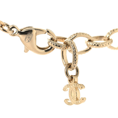 Chanel Pearl Crystal CC Crown Multi Strand Necklace Gold 4 of 4