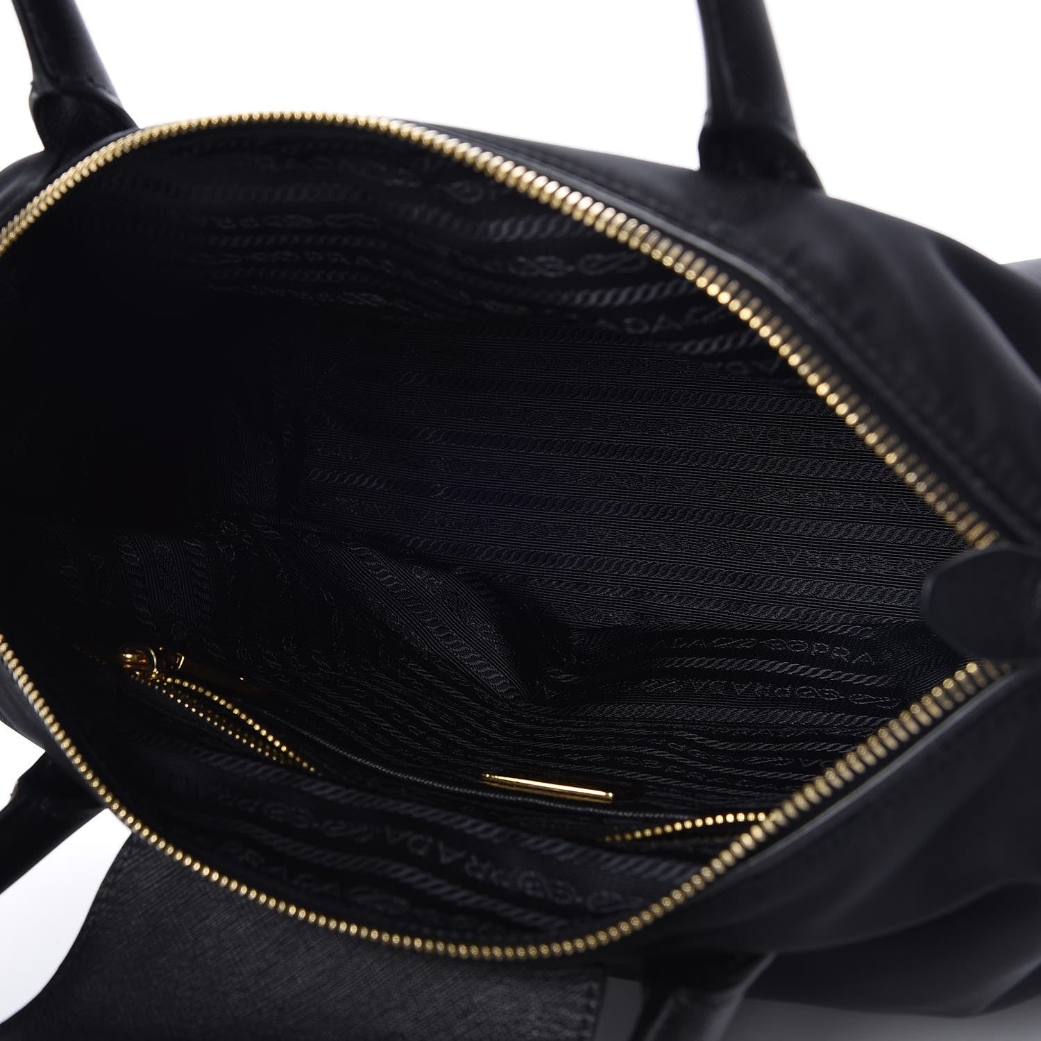 Prada Saffiano Tessuto Nylon Tote Nero Black 5 of 9