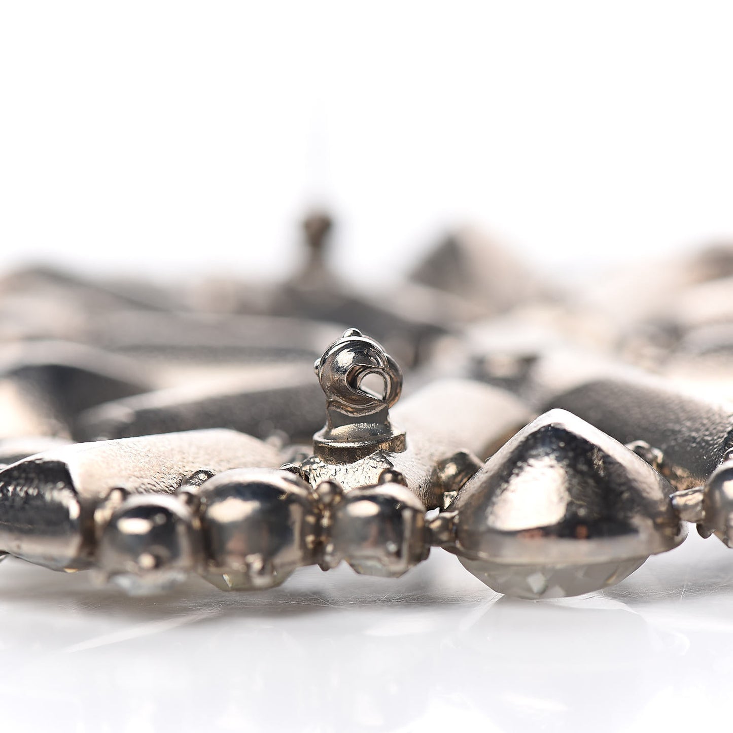 Swarovski Crystal Baguette Large CC Brooch Silver