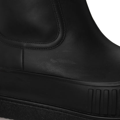 Louis Vuitton Calfskin Polar Flat Ankle Boots 38 Black 9 of 10