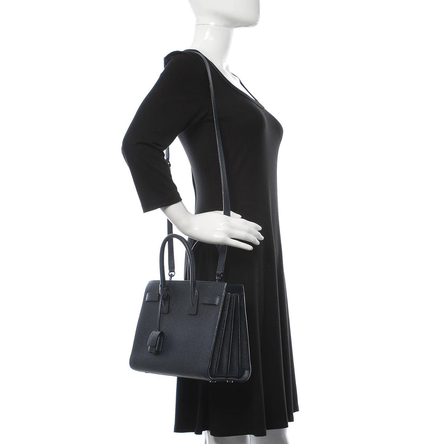 Grained Calfskin Baby Sac De Jour Marine
