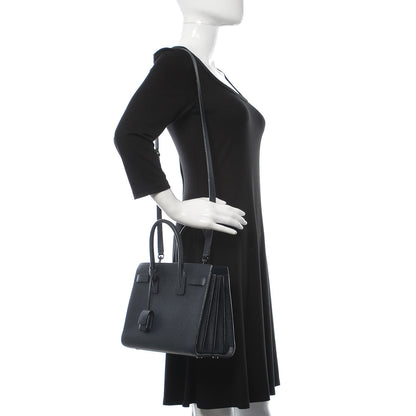 Saint Laurent Grained Calfskin Baby Sac De Jour Marine 2 of 10