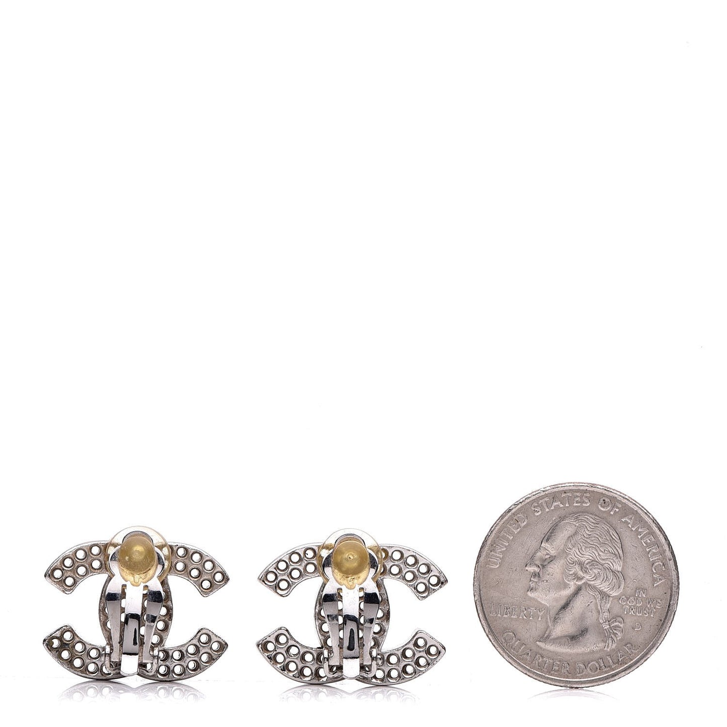 CC Clip On Earrings Silver