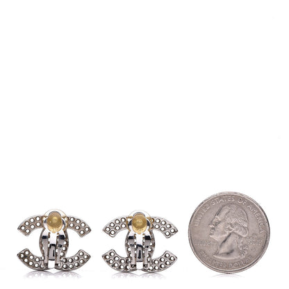 Chanel CC Clip On Earrings Silver 2 of 6