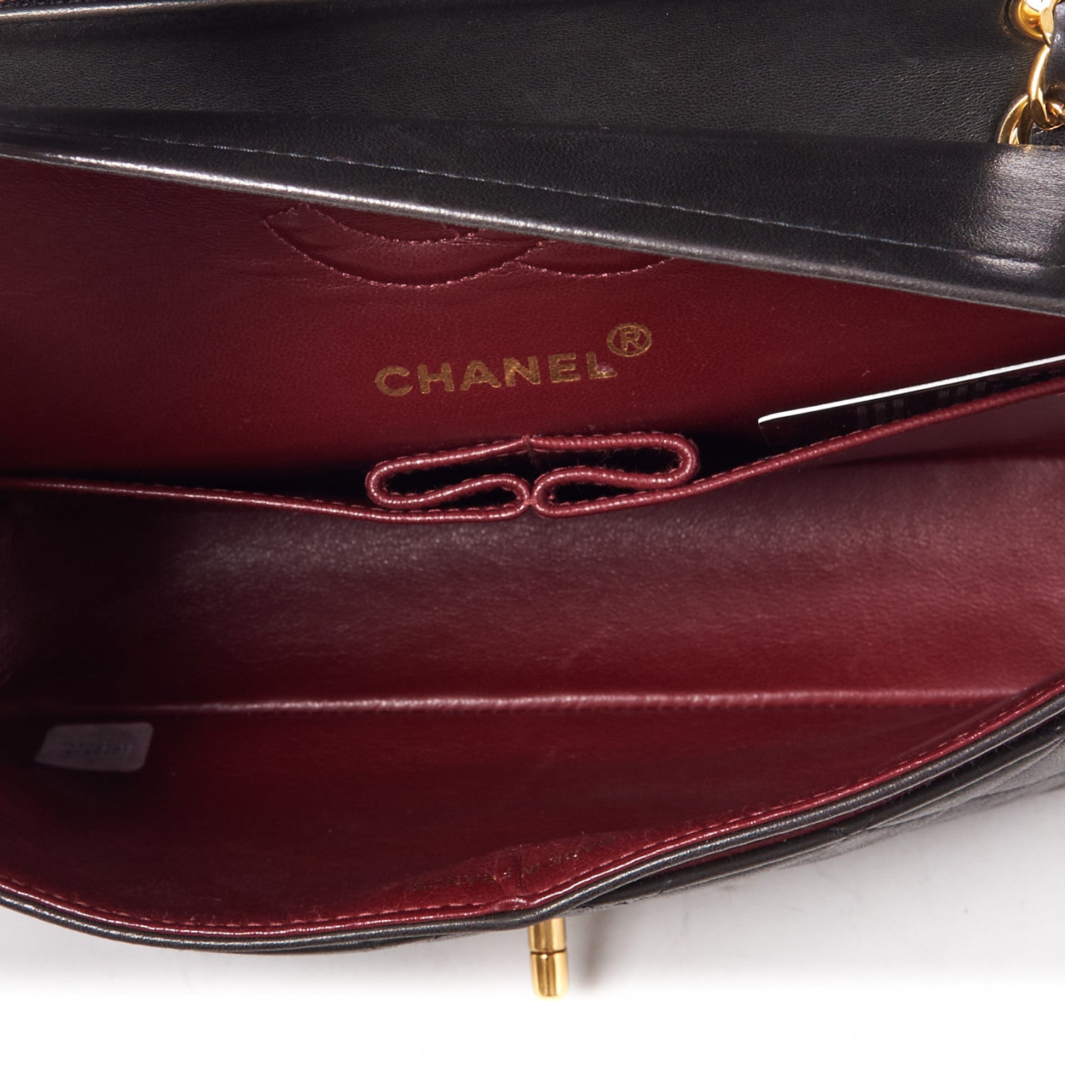 Chanel Lambskin Quilted Small Double Flap Black 7 of 9