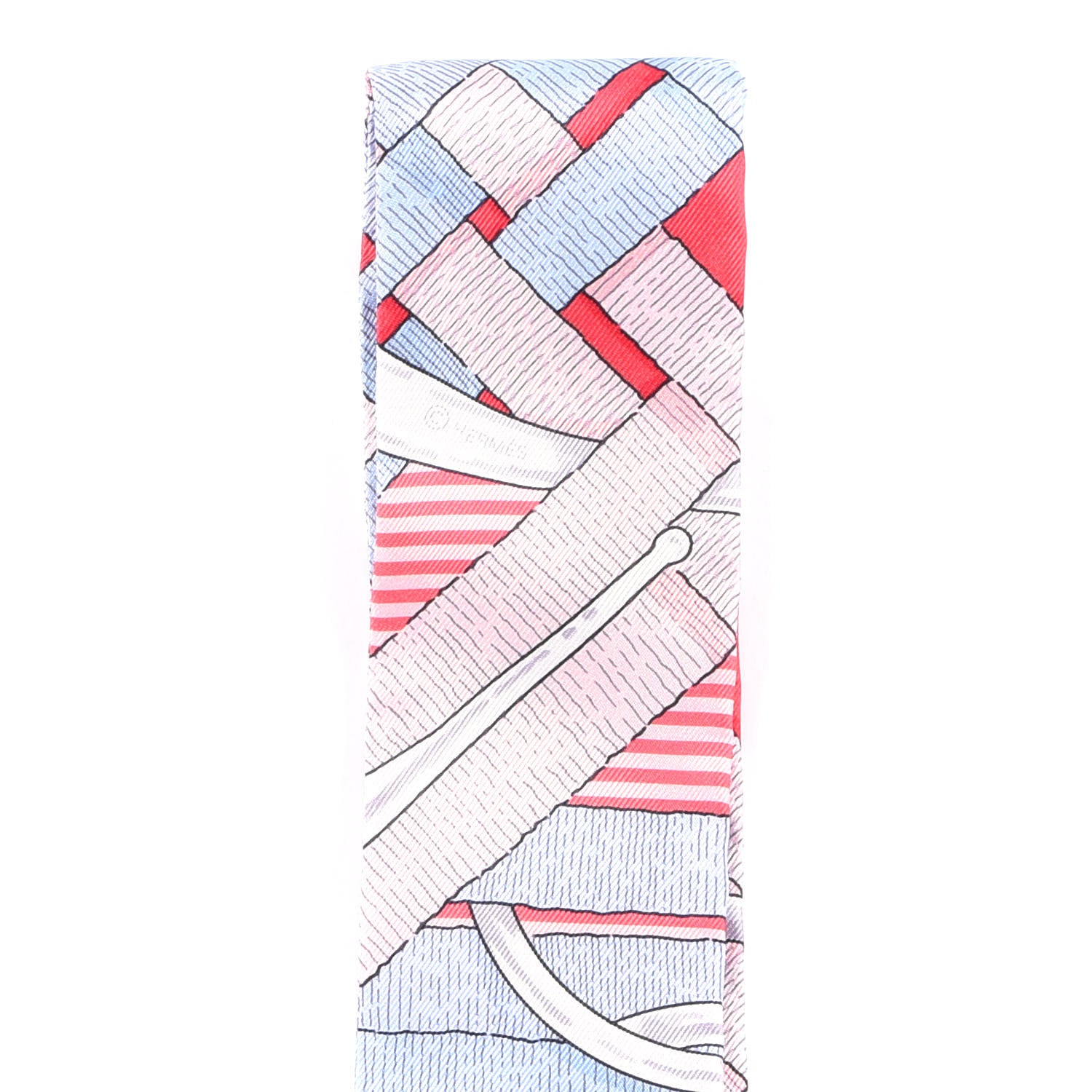 Hermes Silk Mors a Jouets Chemise Twilly Ciel Rose Blue Jean 2 of 4