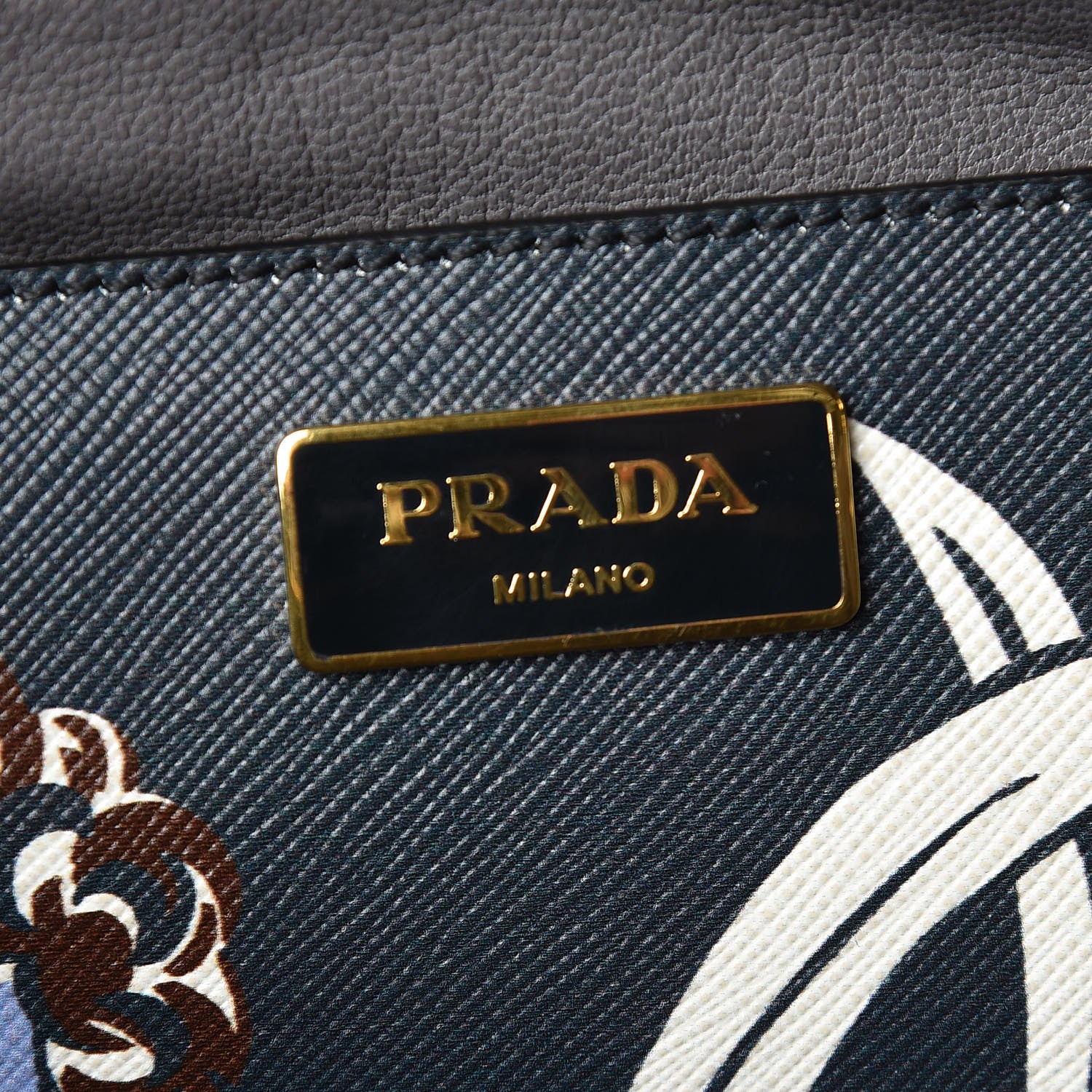 Prada Saffiano Print Hawaiian Girl Front Pocket Tote Smeraldo 6 of 10