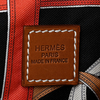 Hermes Silk Barenia Cavalcadour Airsilk Backpack Black Bleu Marine Fauve 6 of 11