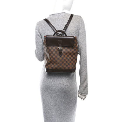 Louis Vuitton Damier Ebene Soho Backpack 2 of 9