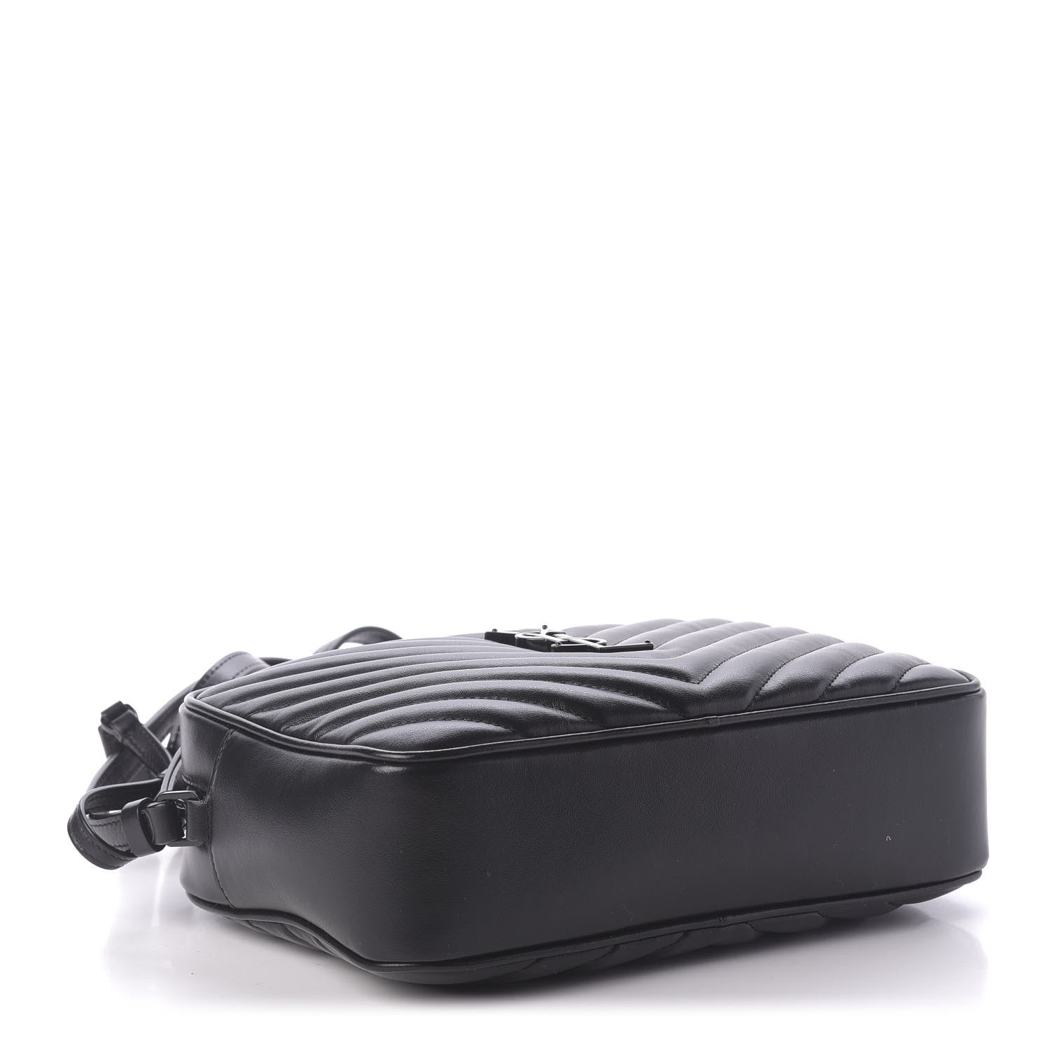 Saint Laurent Calfskin Matelasse Monogram Lou Camera Bag Black 4 of 9