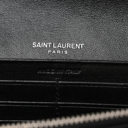 Saint Laurent Lambskin Y Quilted Monogram Large Loulou Flap Wallet Black 6 of 11