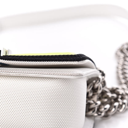 Chanel Canvas Quilted Small Fluo Boy Flap White Black Yellow 12 of 18