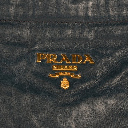 Prada Nappa Antique Shoulder Bag Denim 6 of 10
