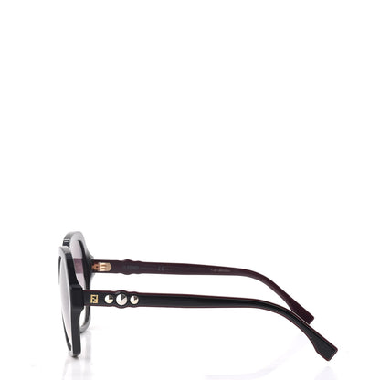 Fendi Studded Hexagon Fun Fair Sunglasses FF 0270/S Black Purple 3 of 9