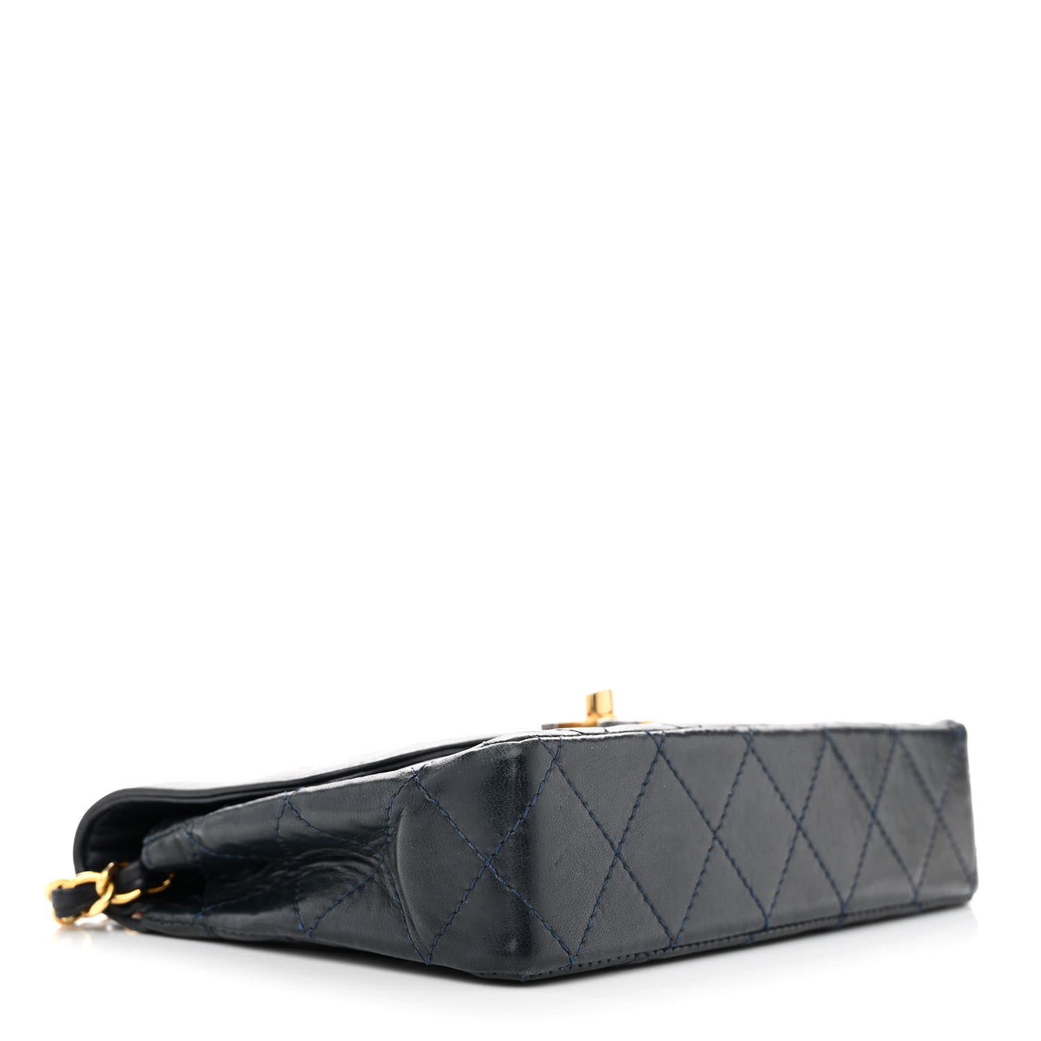 Chanel Lambskin Quilted Mini Square Flap Bag Navy 4 of 13