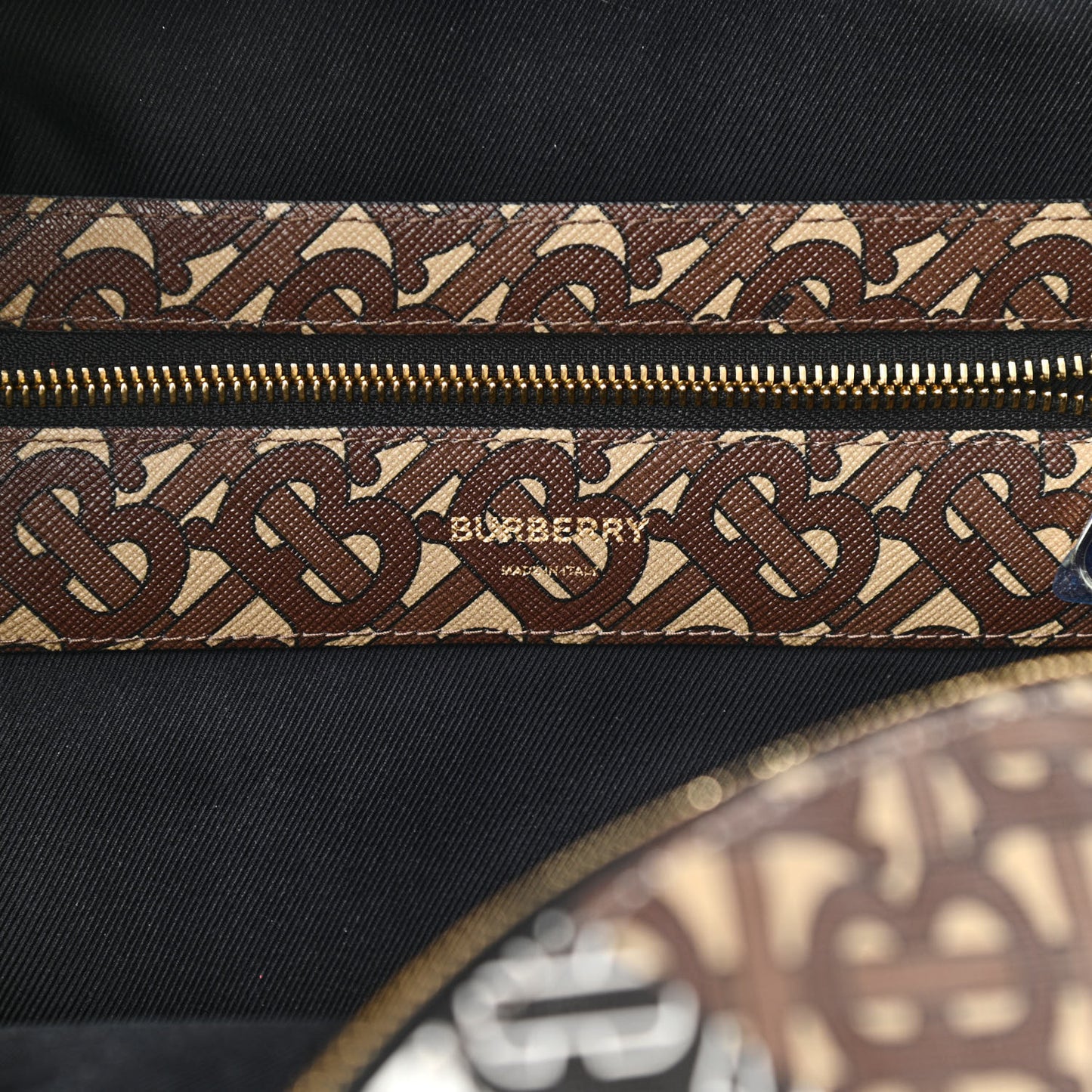 E-Canvas Monogram Stripe Backpack Bridle Brown