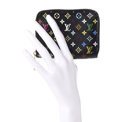 Louis Vuitton Monogram Multicolor Zippy Coin Purse Black 2 of 12
