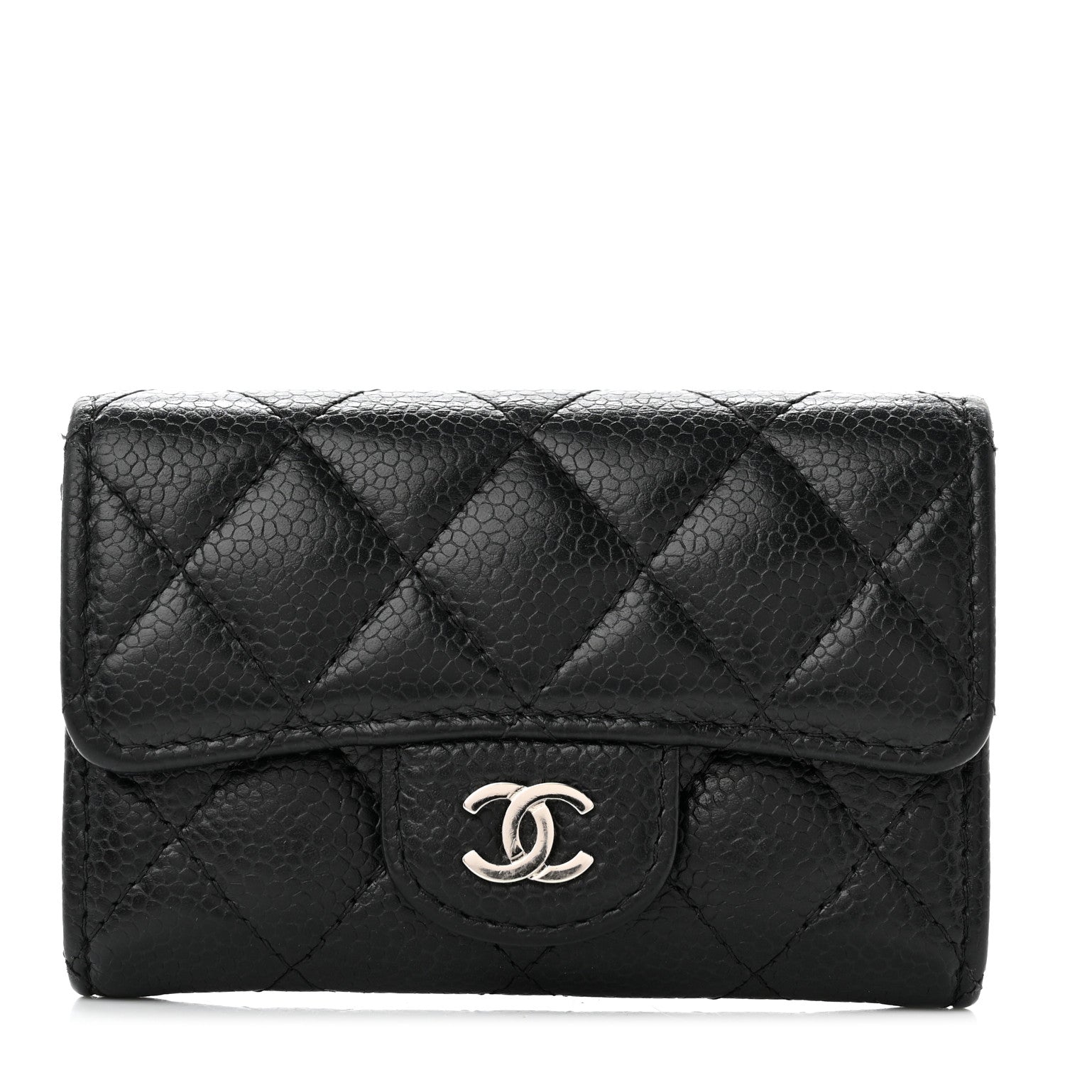 Chanel Caviar Quilted Flap Card Holder Black 1 of 9