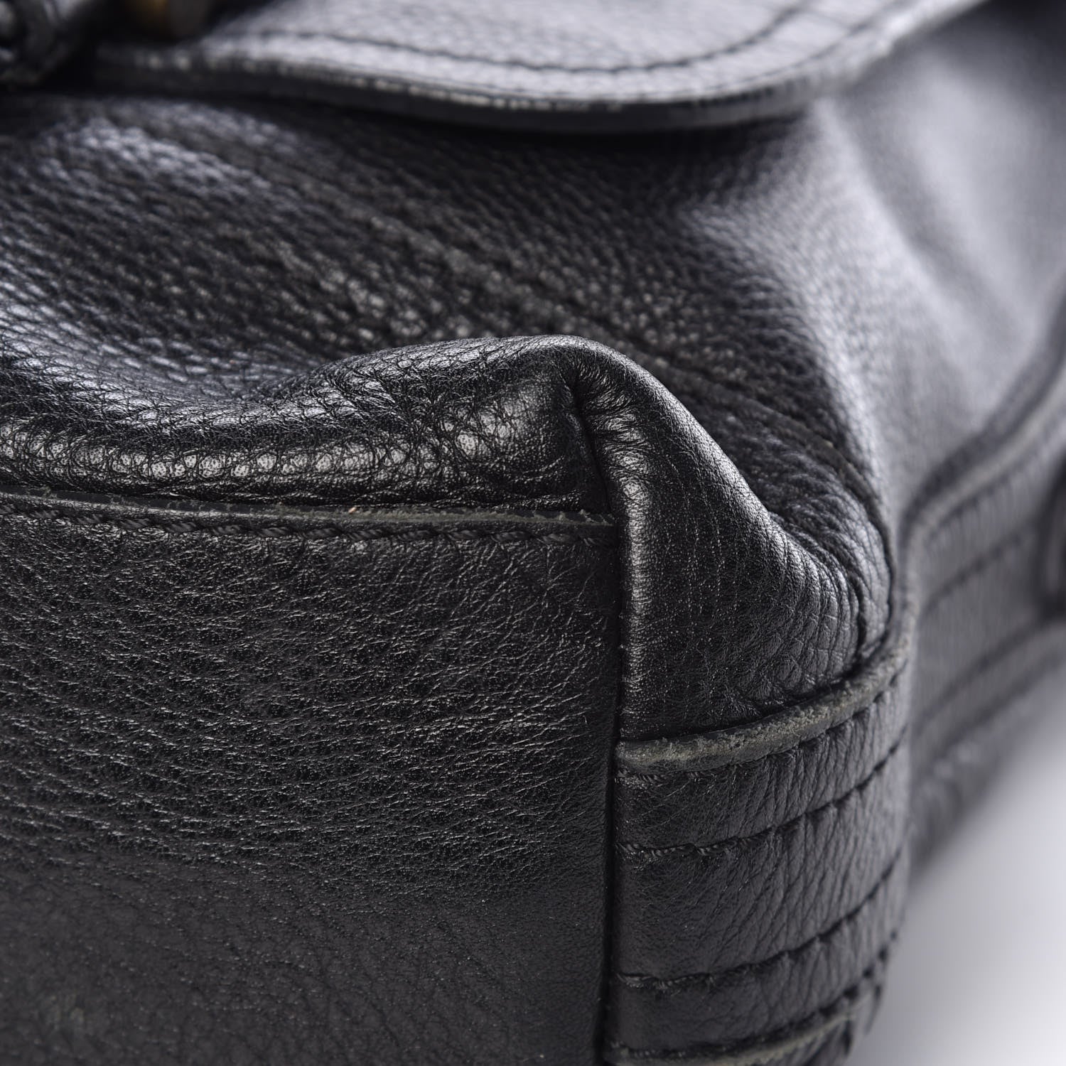 Burberry Grained Calfskin Messenger Black 12 of 16