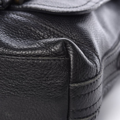 Burberry Grained Calfskin Messenger Black 12 of 16