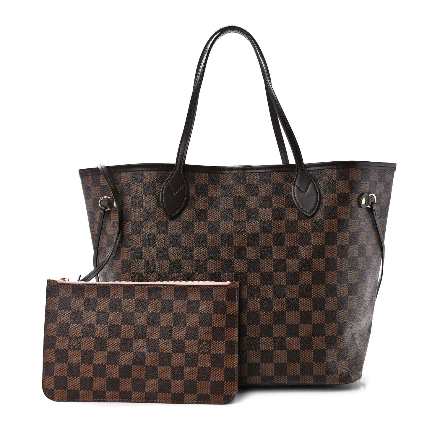 Damier Ebene Neo Neverfull MM Rose Ballerine