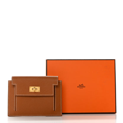 Hermes Epsom Kelly Pocket Compact Wallet Gold 8 of 8