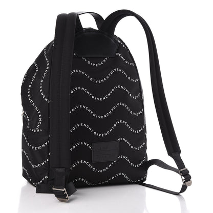 Givenchy Nylon Waves Print Urban Backpack Black White 3 of 12