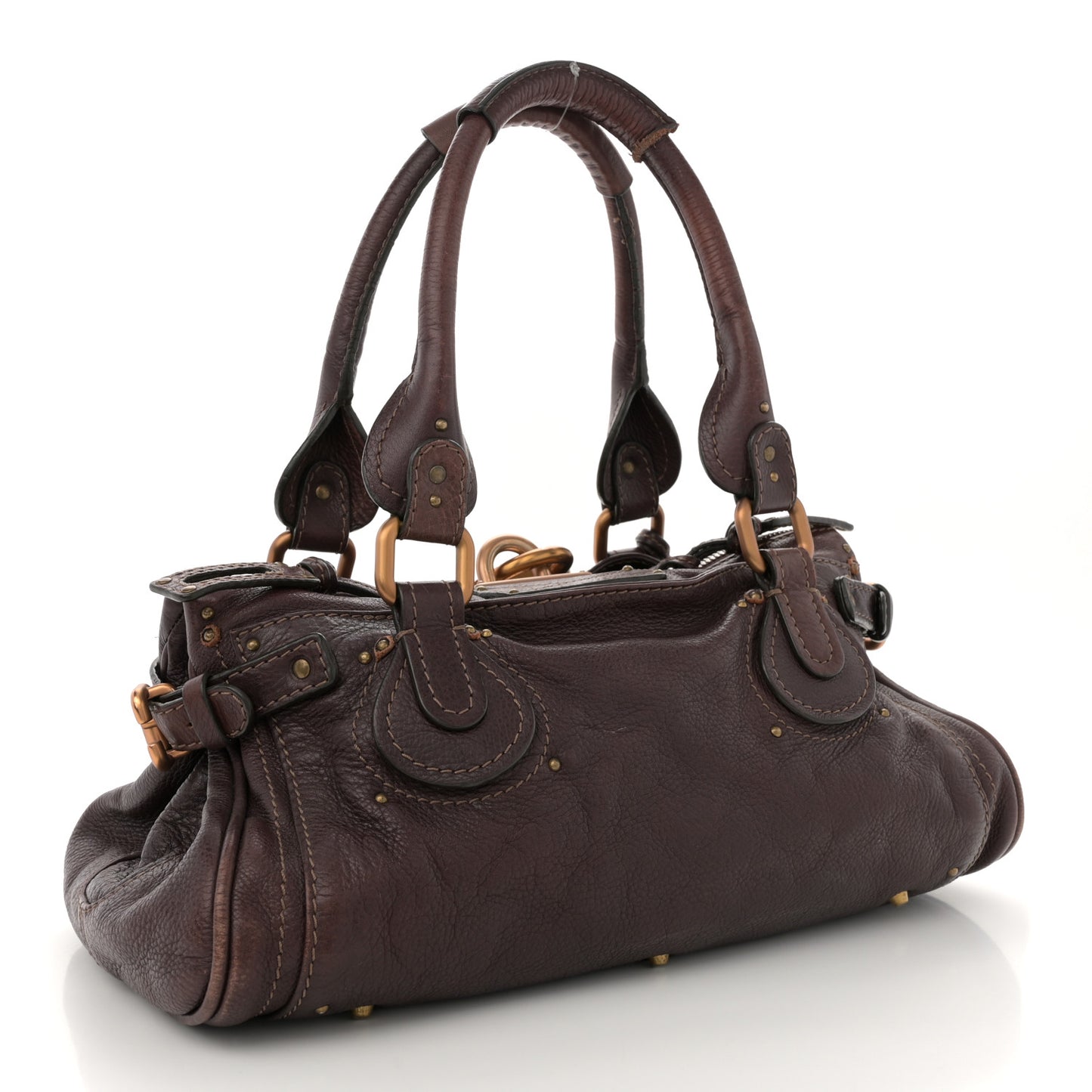 Calfskin Medium Paddington Satchel Chocolate