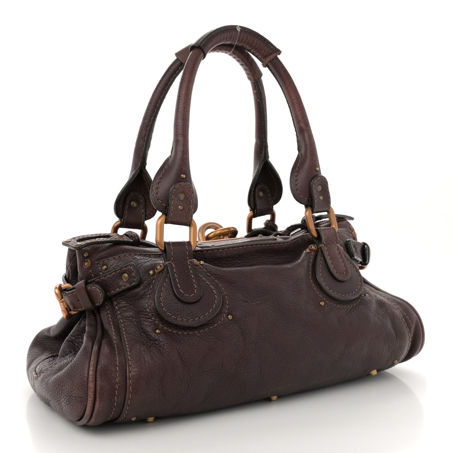 Chloe Calfskin Medium Paddington Satchel Chocolate 3 of 13